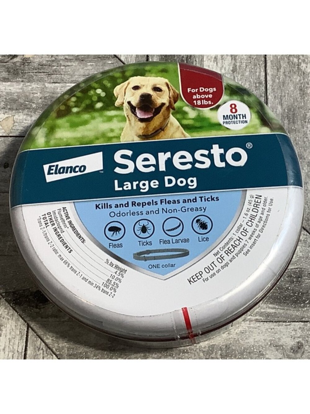 Seresto  Flea & Tick Collar Large Dogs 18lbs 8 Month Protection - Picture 3 of 4